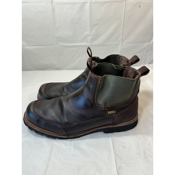 Cabelas 4most Leather Brown Boots Man’s Size 14 M Vibram Soles - Picture 10 of 12